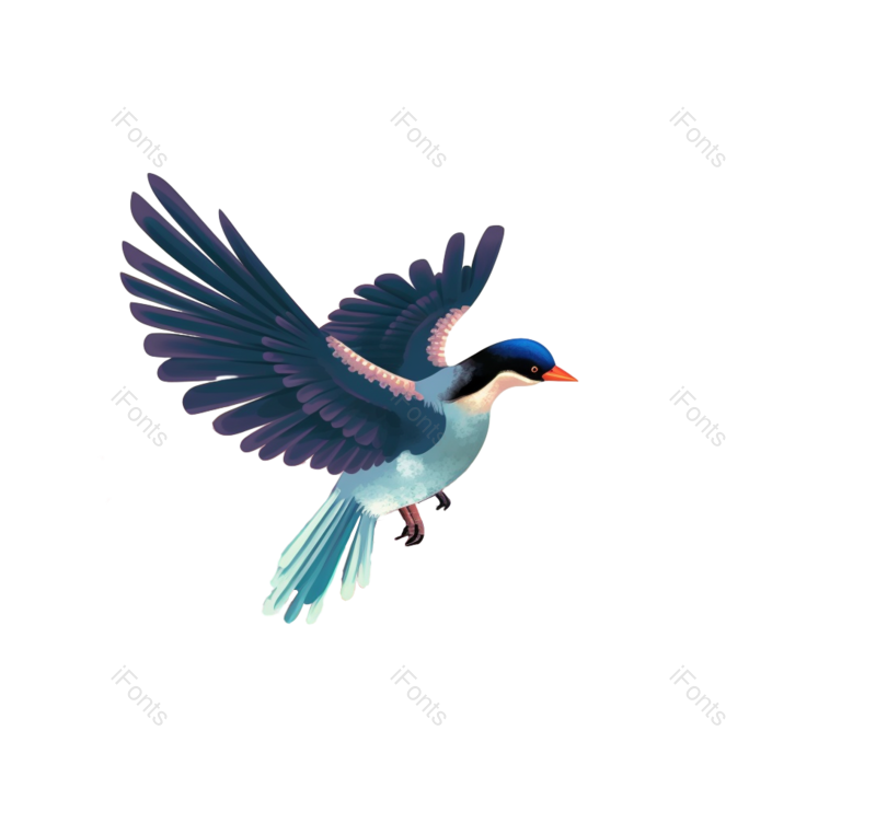 唯美图片,浪漫元素,蓝色PNG,传统节日免抠素材